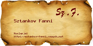 Sztankov Fanni névjegykártya